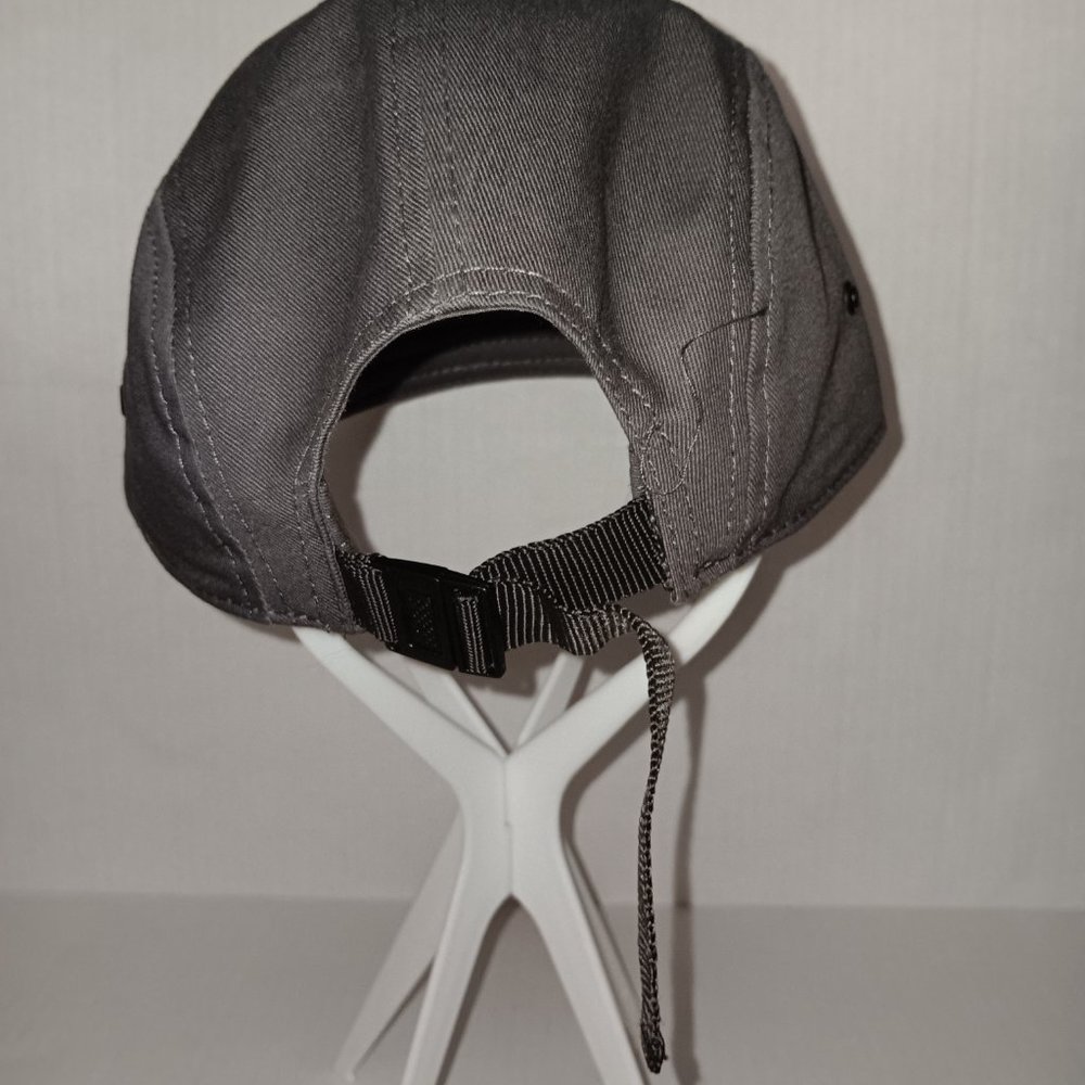 OTTO 100% COTTON ADJUSTABLE STRAP HAT CLOUD RAINDROP PATTERN GRAY WHITE - Picture 3 of 9